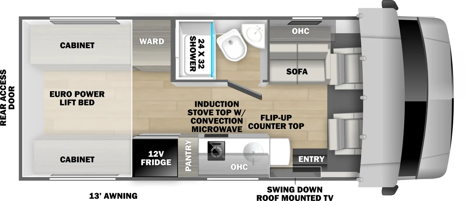 Sunseeker Classic 2030RP Floorplan